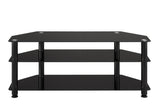ACE TV Glass Rack - Black (1200W X 400D X 508H) Unclassified Tauris