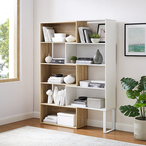 Accord Expandable Bookcase - Oak and White Unclassified Criterion 