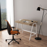 Aspect Desk Light Oak Wood Desk with White Metal Frame Unclassified Criterion 