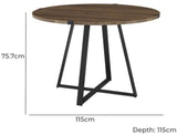 Capri Round Dining Table - Dark Oak Unclassified Criterion 