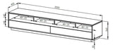 Suave TV Cabinet - Dark Oak 2000 Unclassified Tauris 