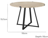 Capri Round Dining Table - Oak Unclassified Criterion 