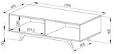 Metro Coffee Table - Dark Oak Unclassified Tauris 