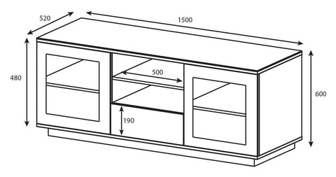 Tauris titan 2200mm tv cabinet discount
