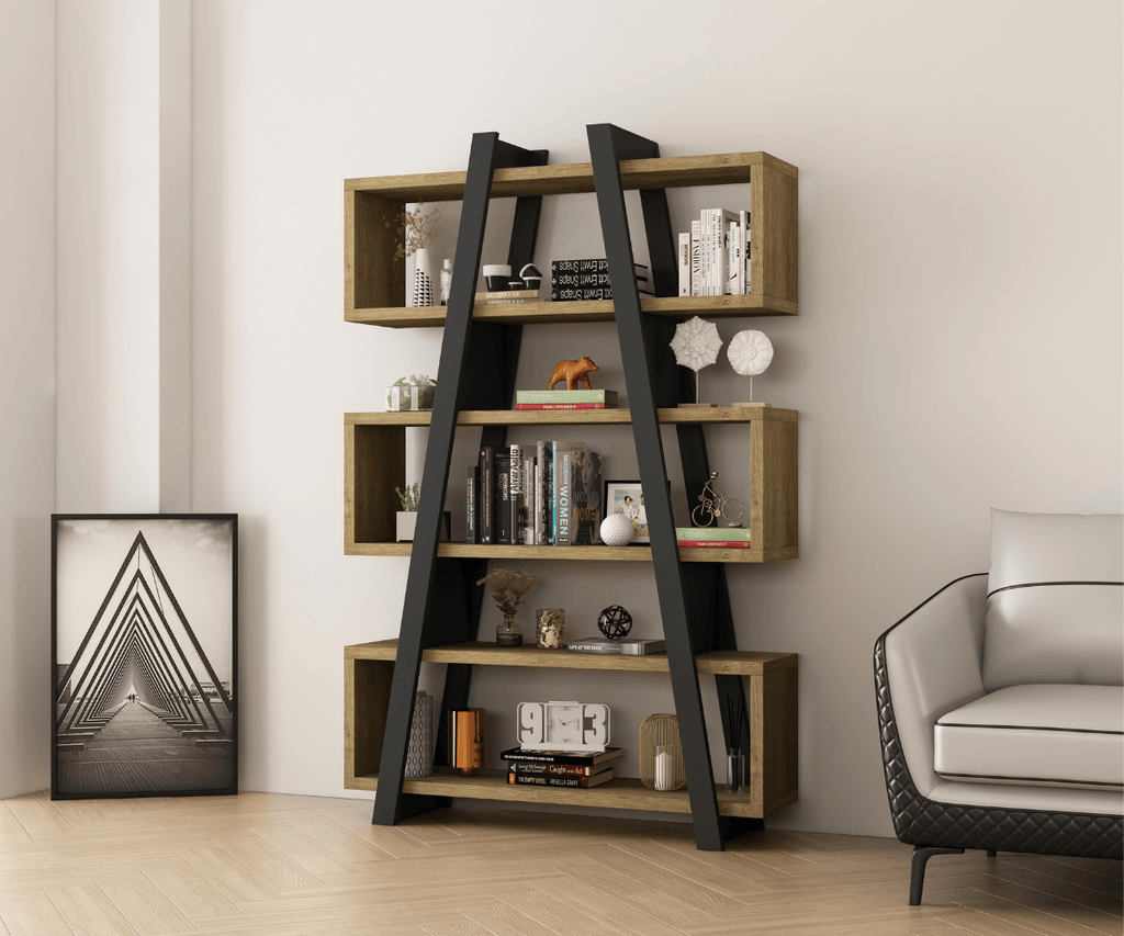 Banksia A Frame Bookcase - Dark Oak